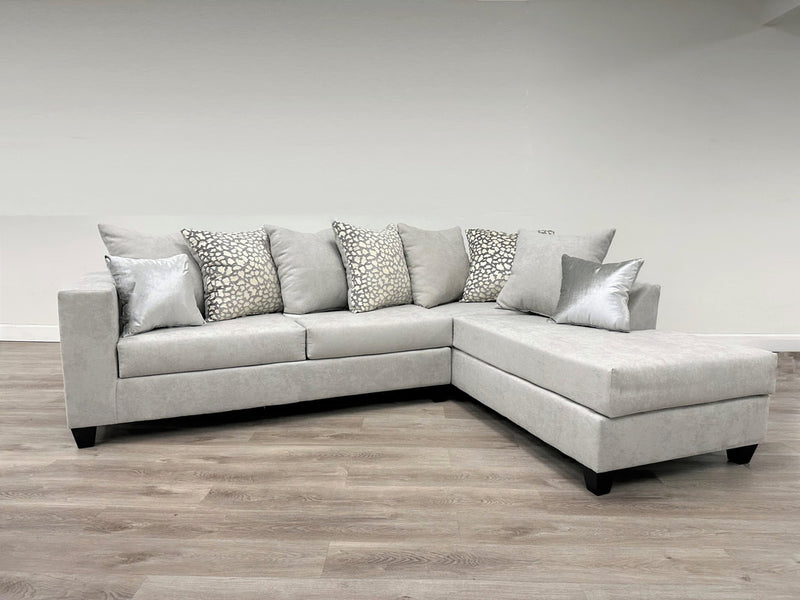 110 Hollywood Sectional - Silver