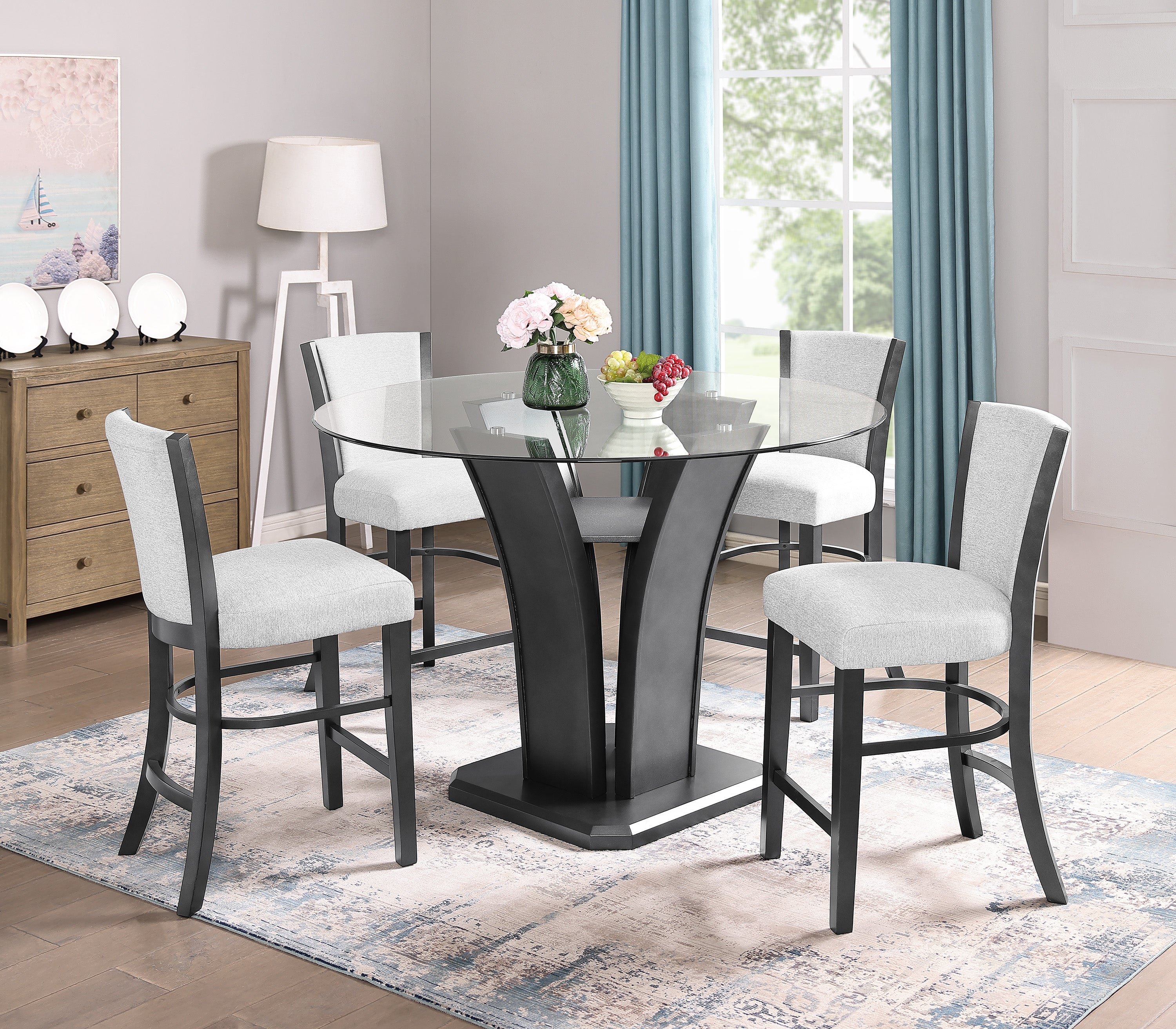 CAMELIA COUNTER HEIGHT TABLE SET-DOVE