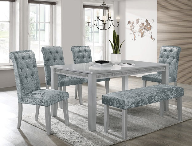 Vela 6 Pcs Dining Set With Bench