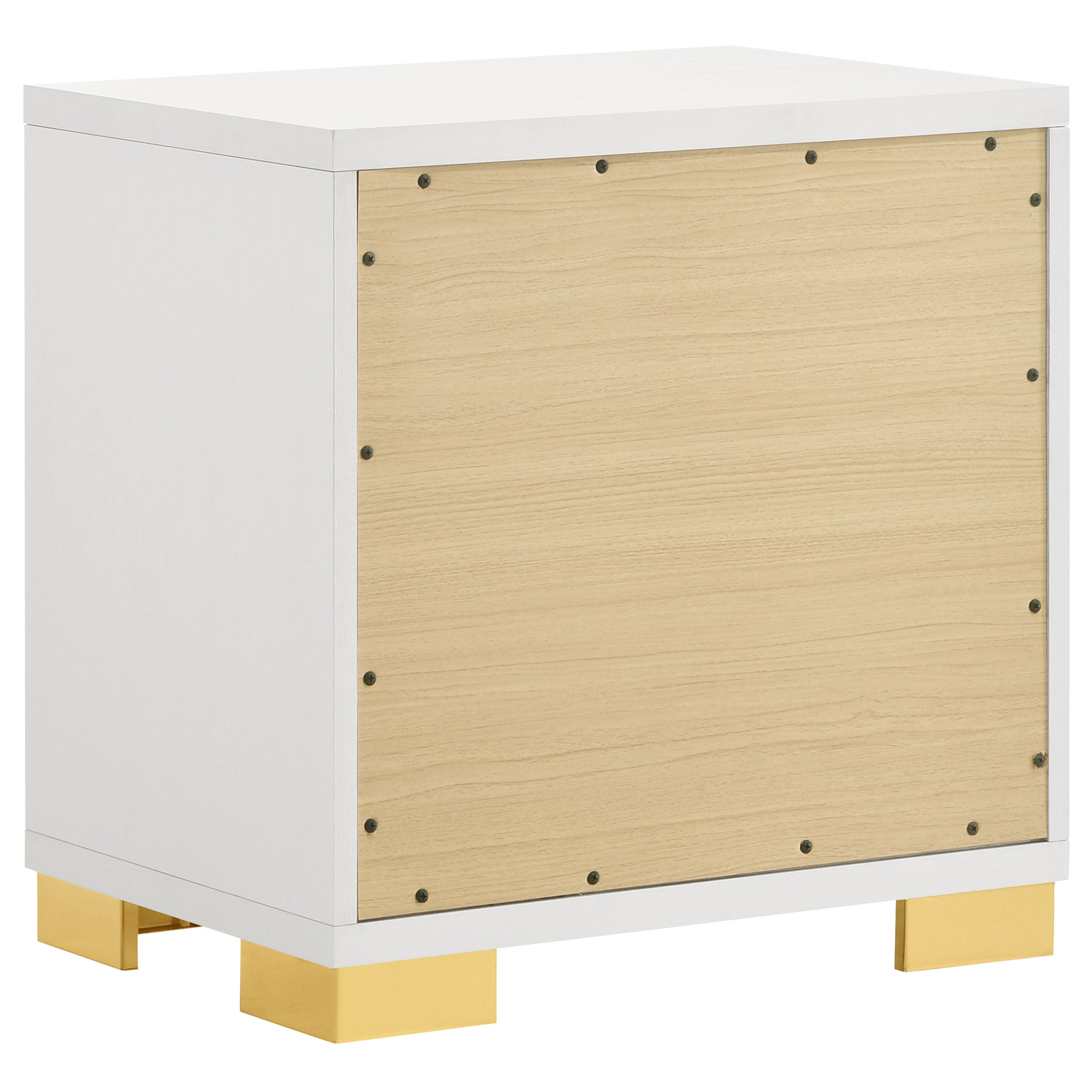 Marceline White & Gold Nightstand
