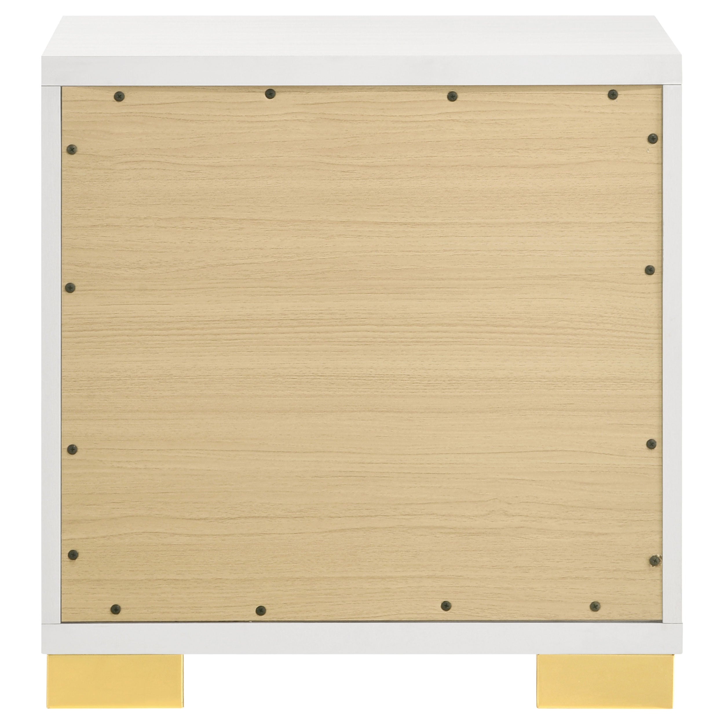 Marceline White & Gold Nightstand