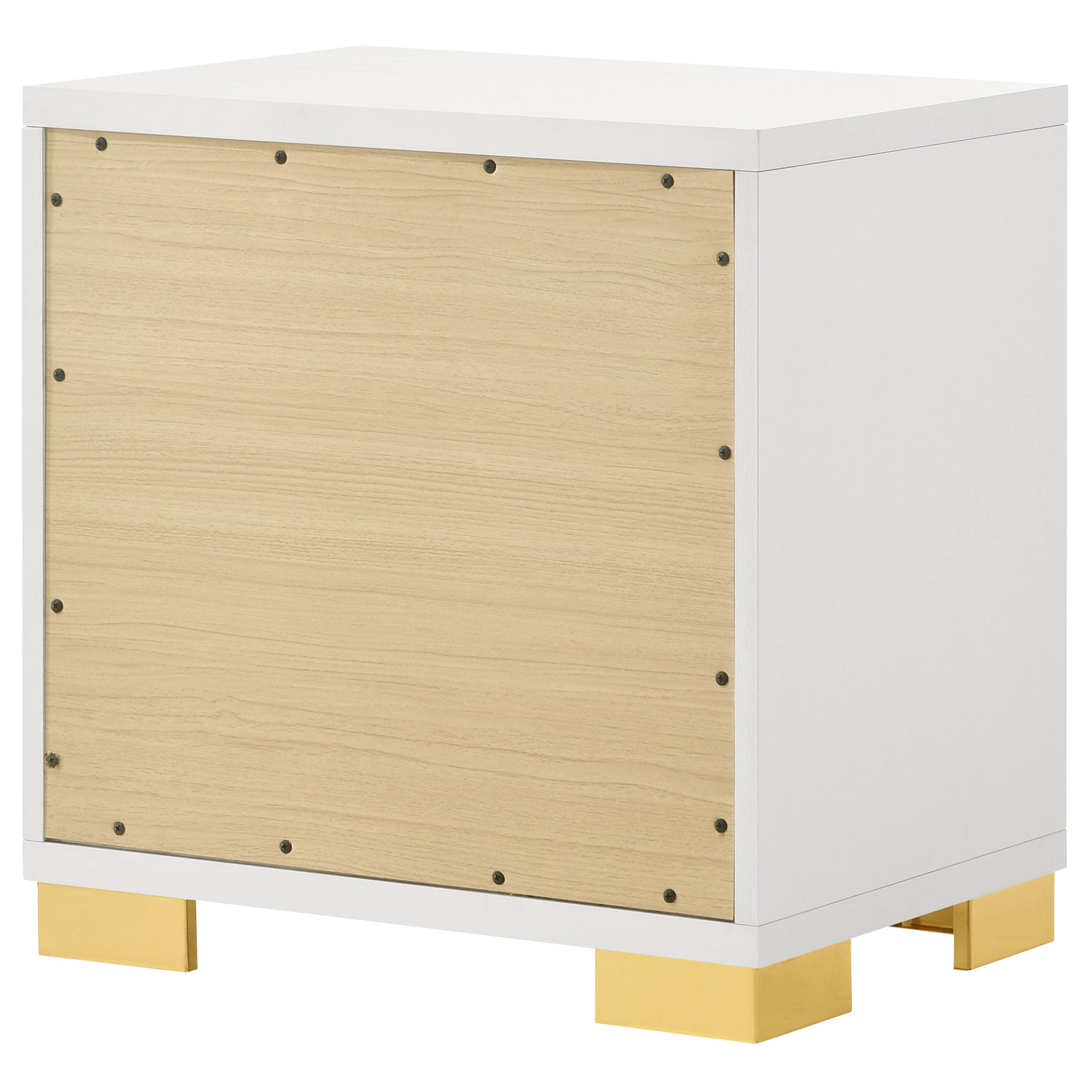 Marceline White & Gold Nightstand
