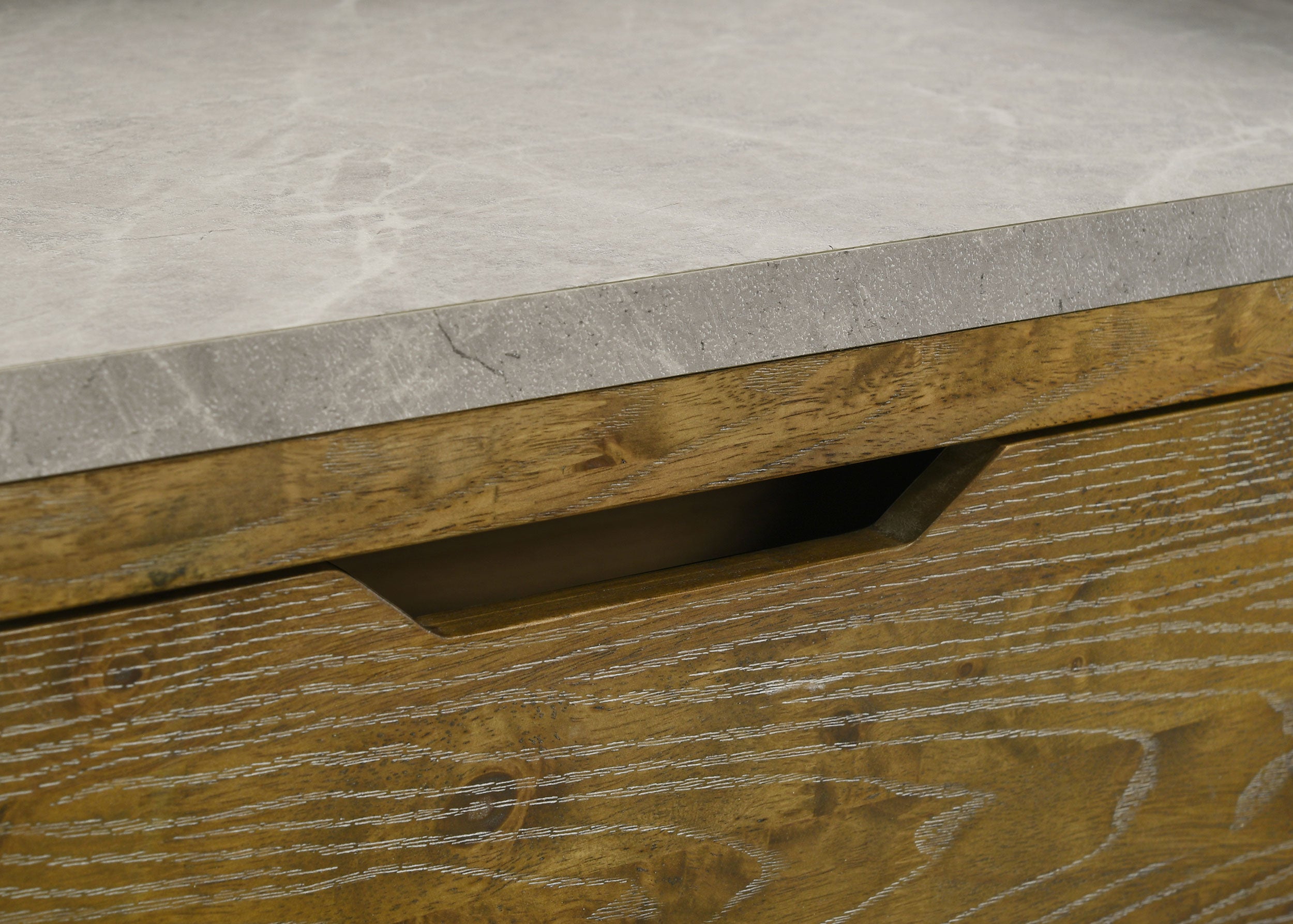 Henderson Medium Oak Dresser with Mirror, Chest, Nightstand and Mirror