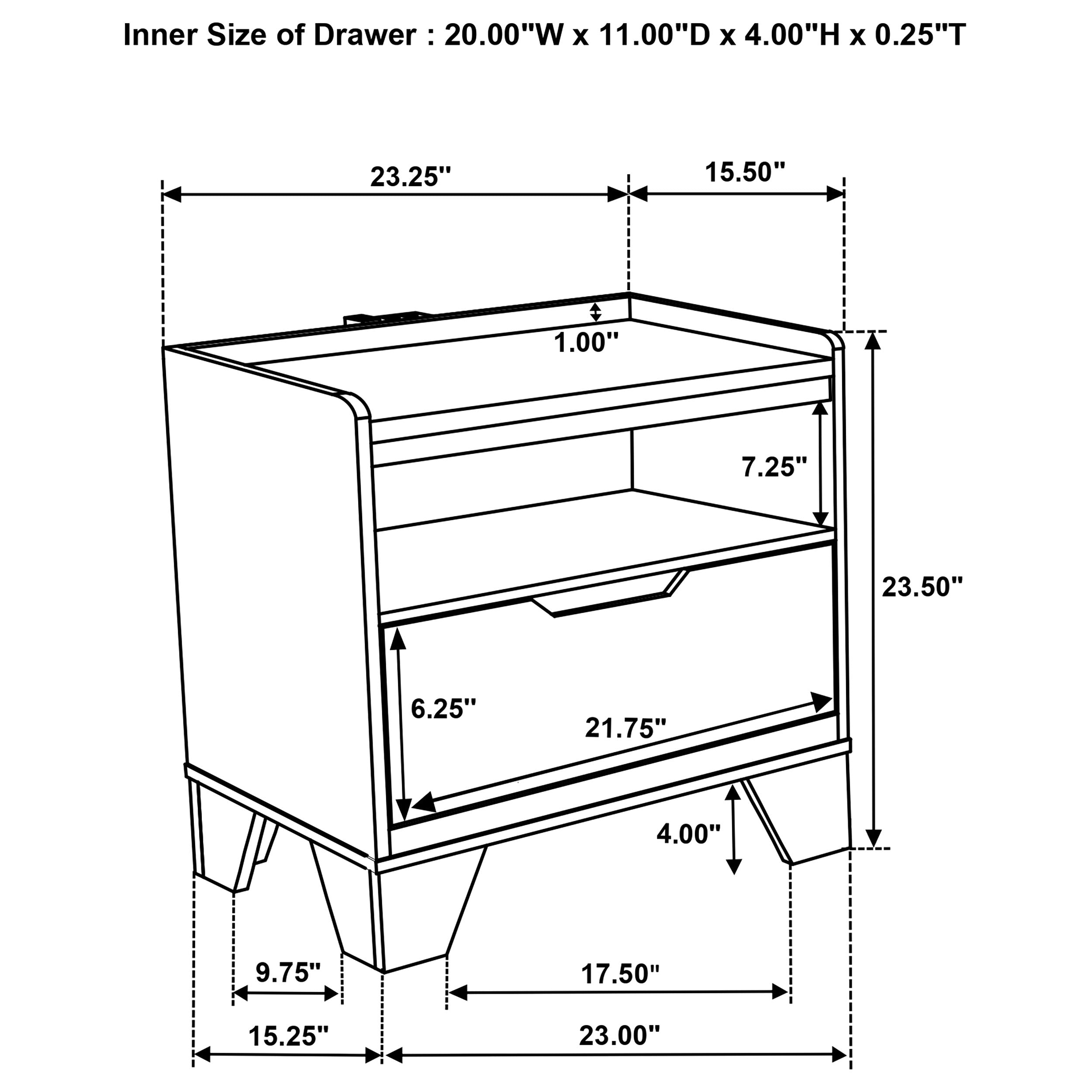 Henderson Medium Oak Dresser with Mirror, Chest, Nightstand and Mirror