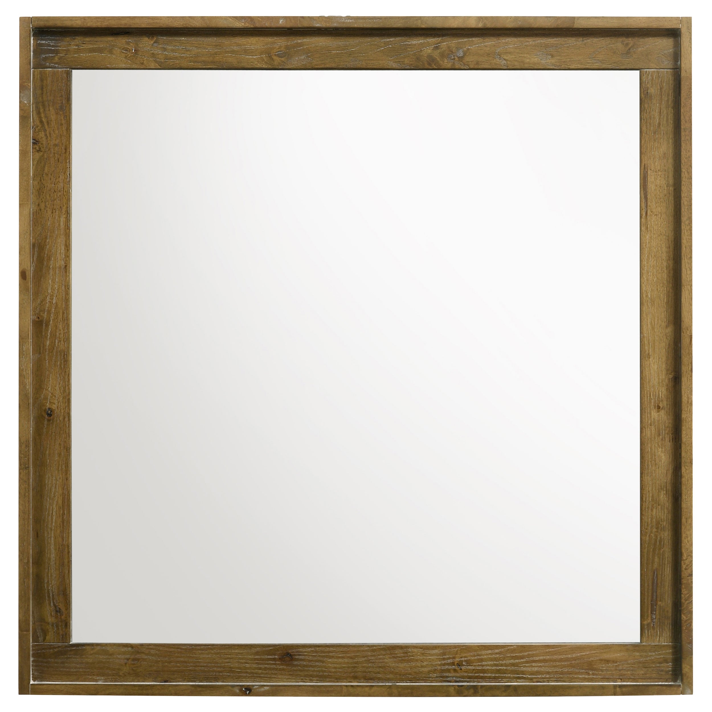 Henderson Medium Oak Dresser with Mirror, Chest, Nightstand and Mirror