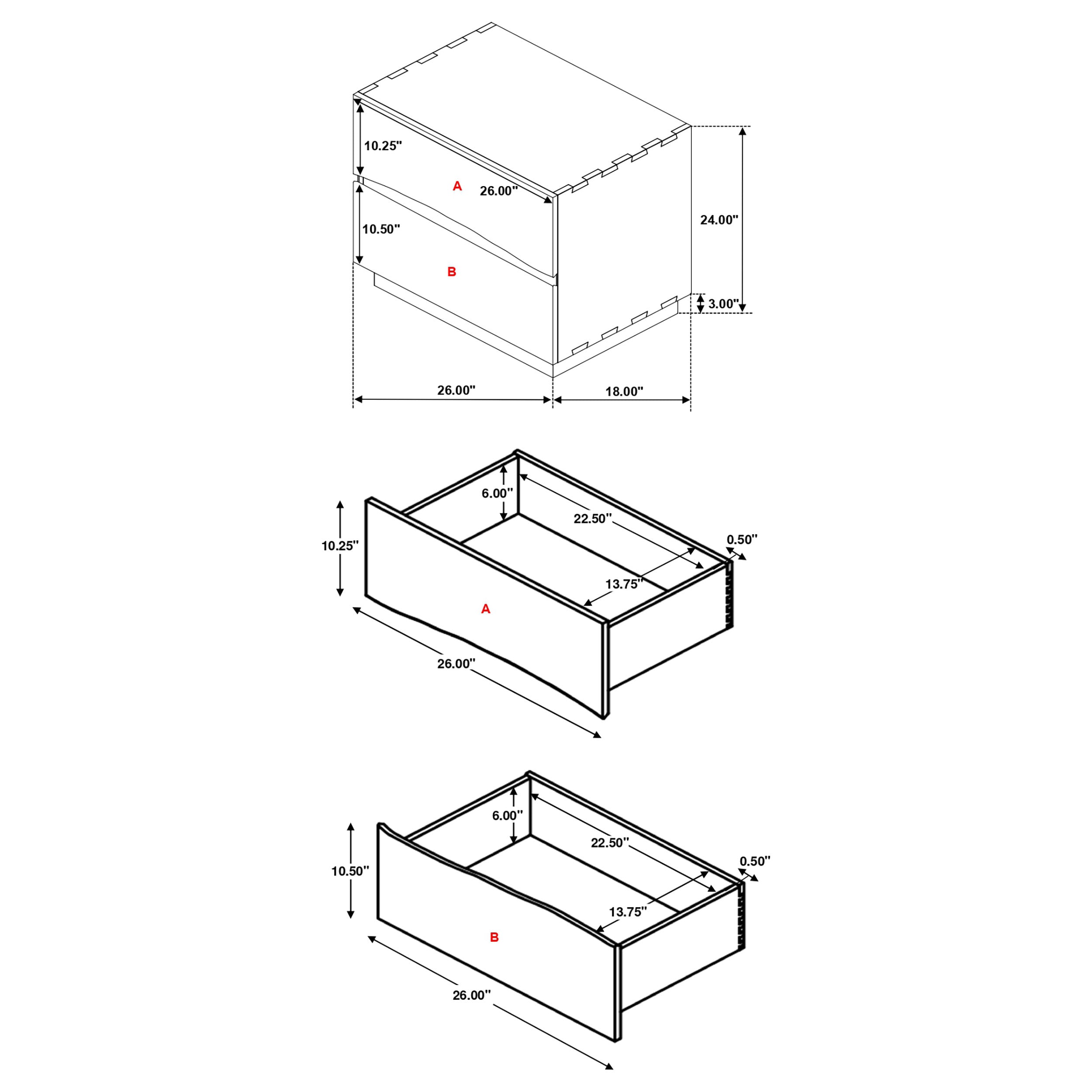 Winslow 6-drawer Dresser with Mirror, Chest, Nightstand and Mirror Smokey Walnut