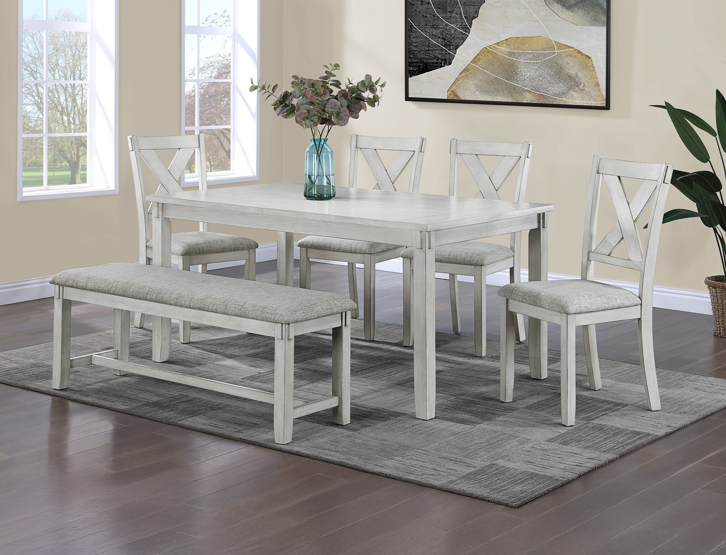 Clara Driftwood Table Height 5-Piece Dining Set