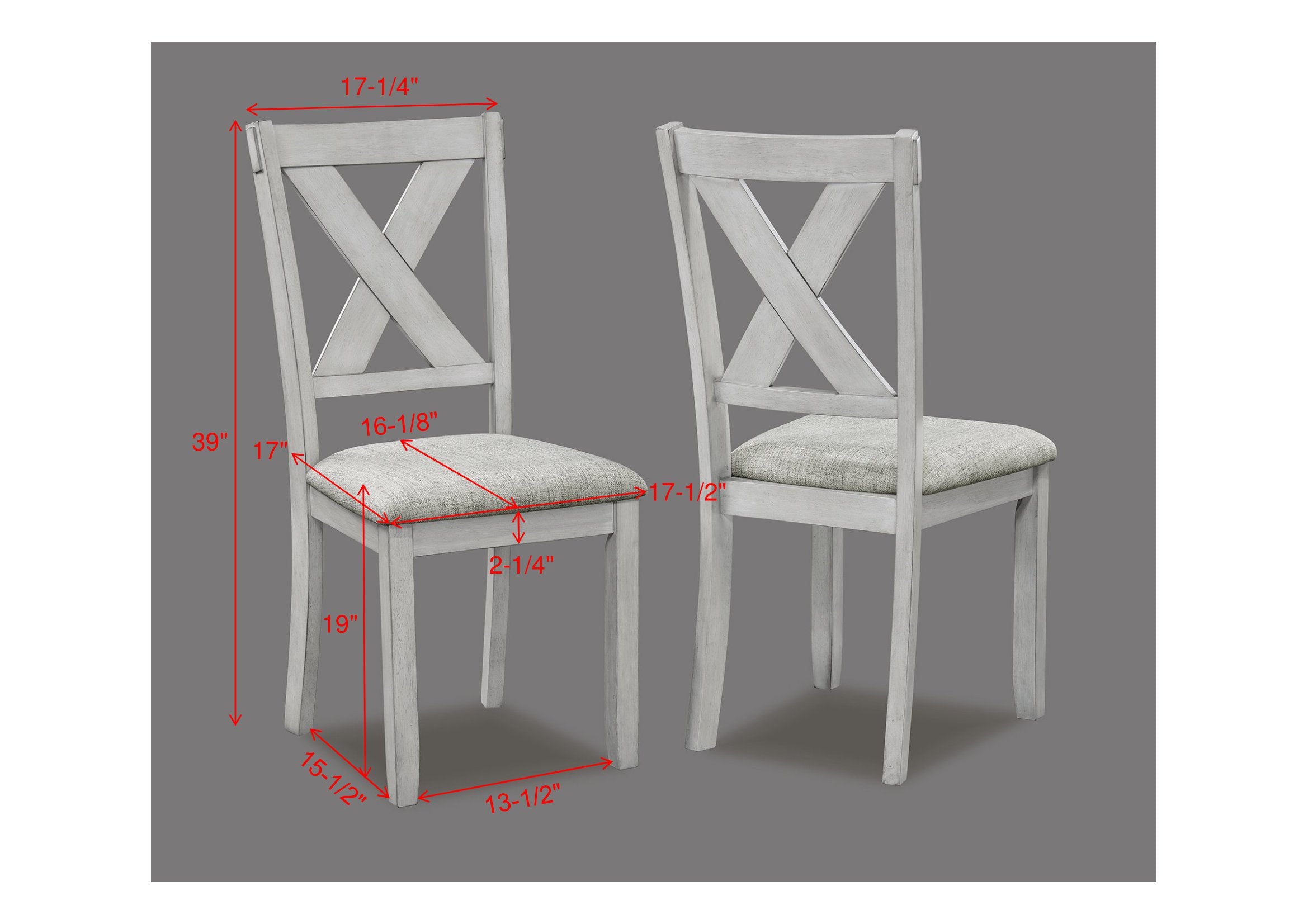 Clara Driftwood Table Height 5-Piece Dining Set