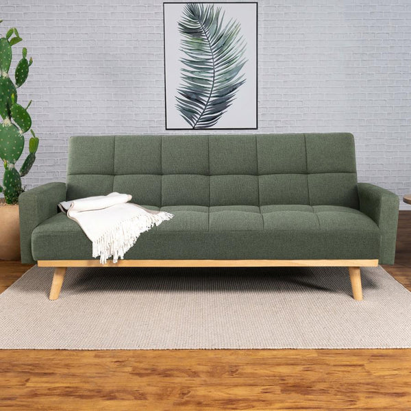 Green Linen Sleeper Sofa