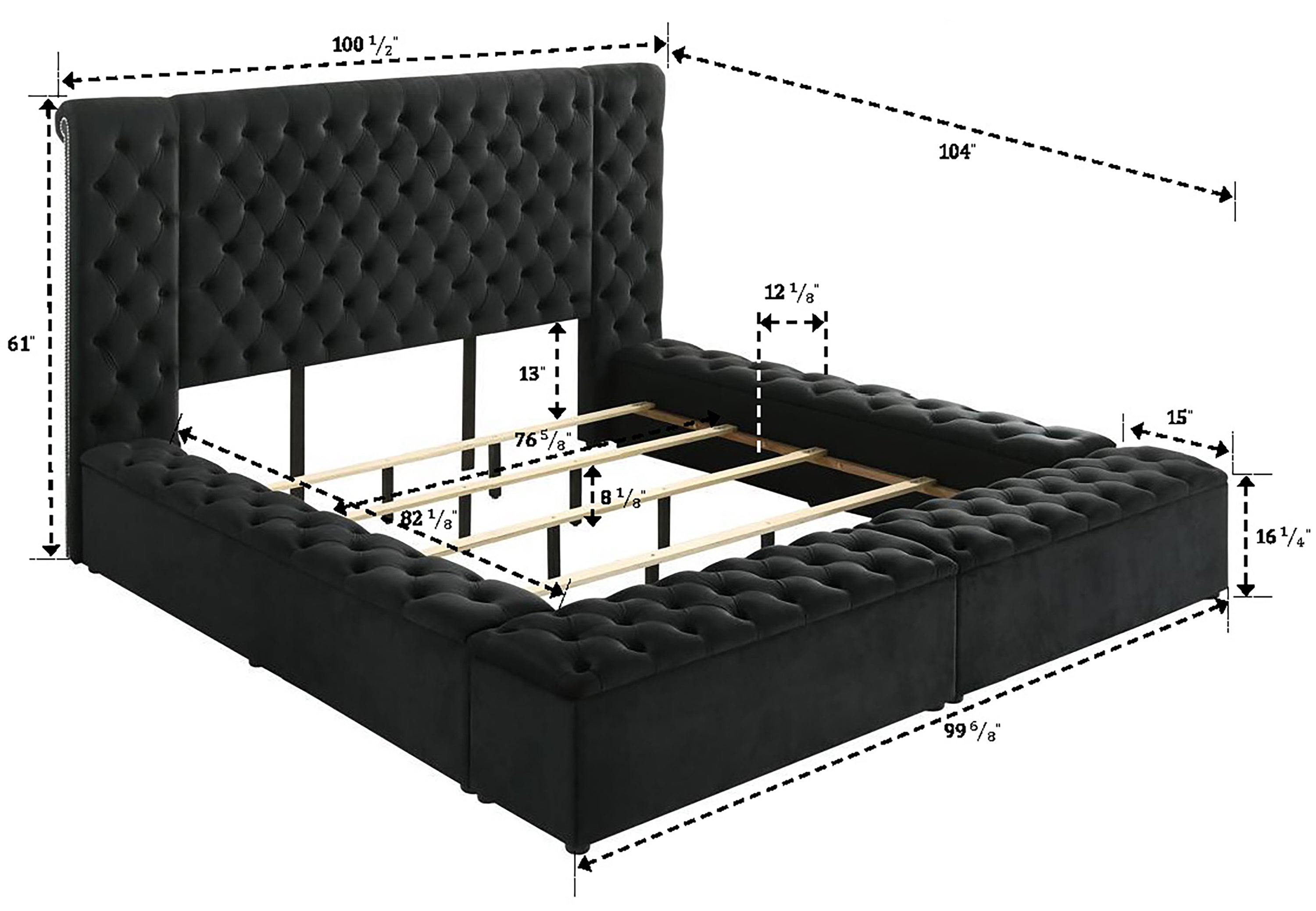 LILIANA BLACK BED FRAME COLLECTION