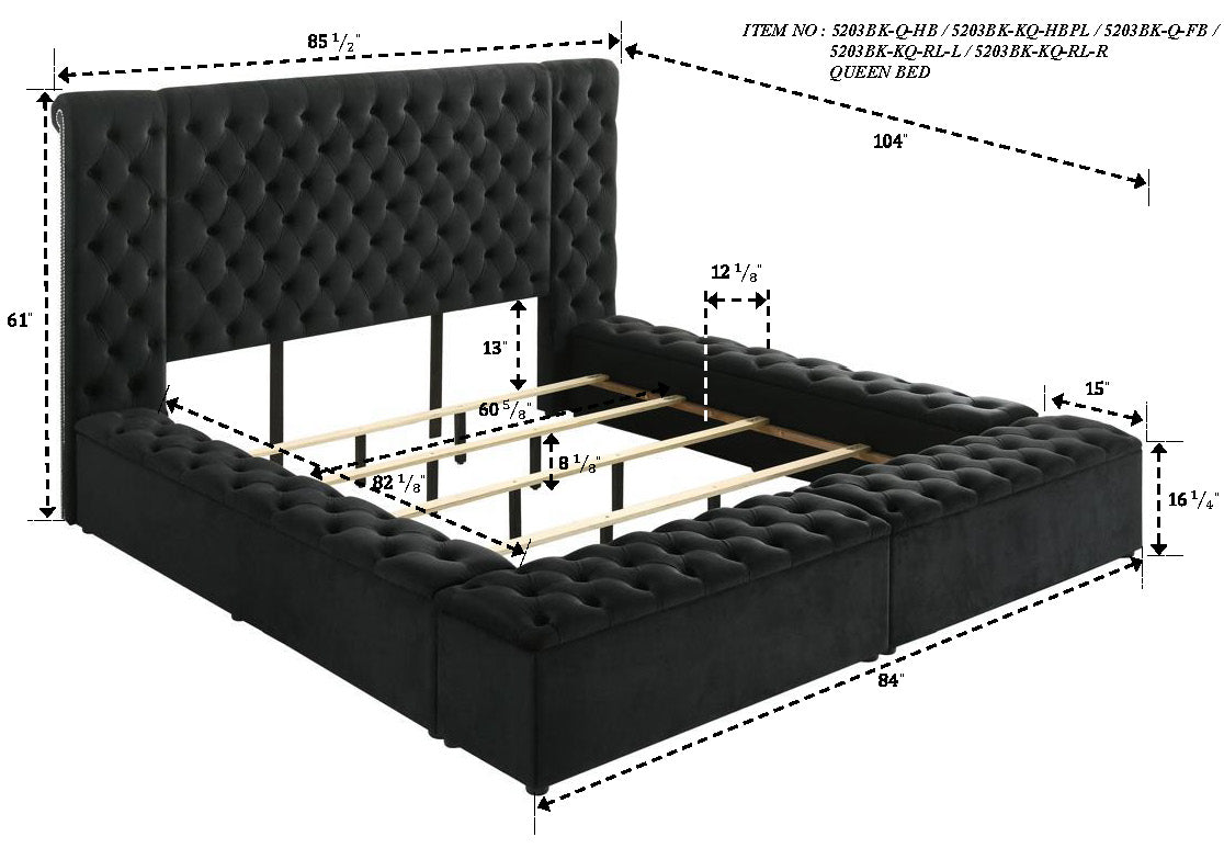 LILIANA BLACK BED FRAME COLLECTION