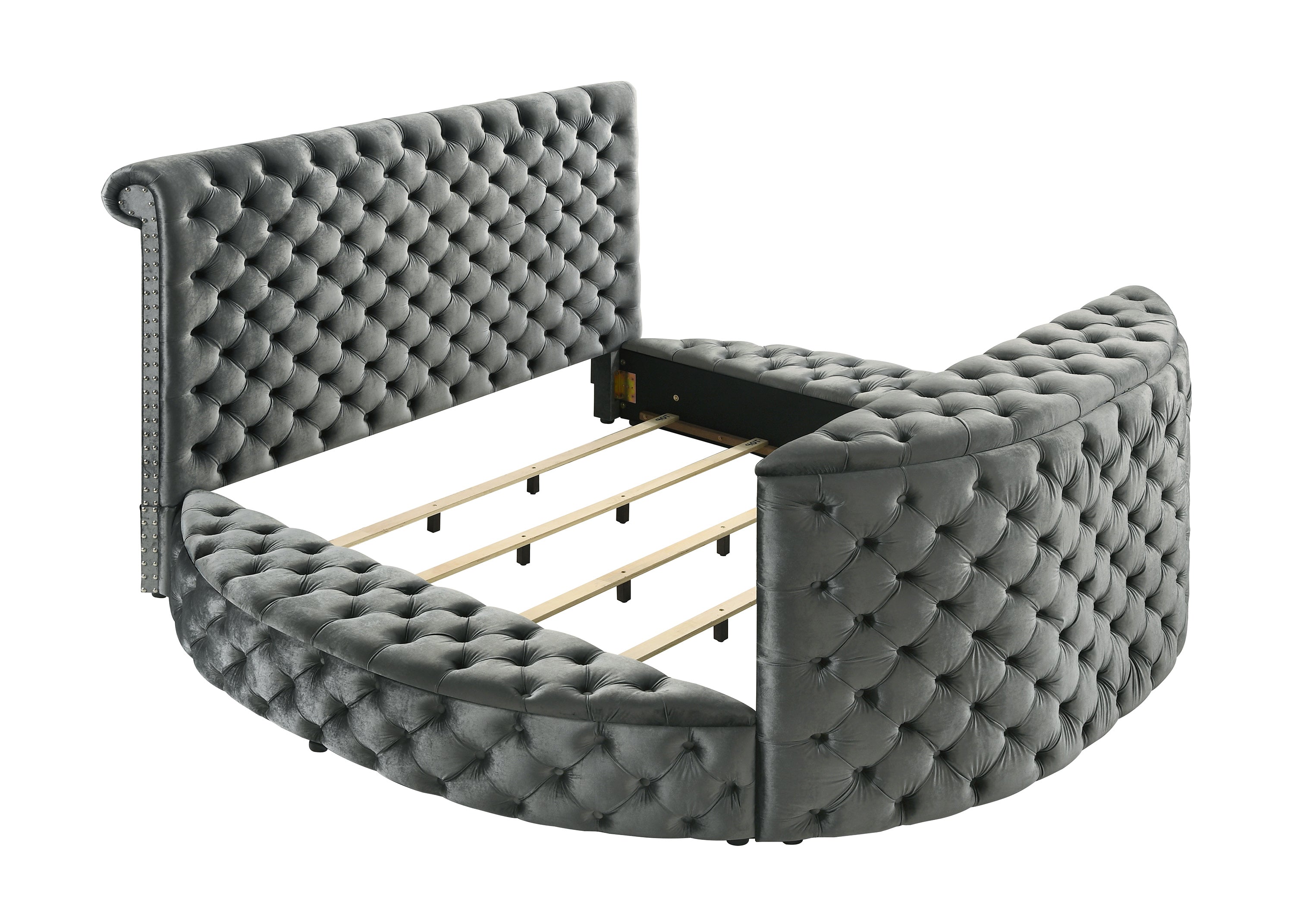 The Voltare Futuristic Bed - Grey
