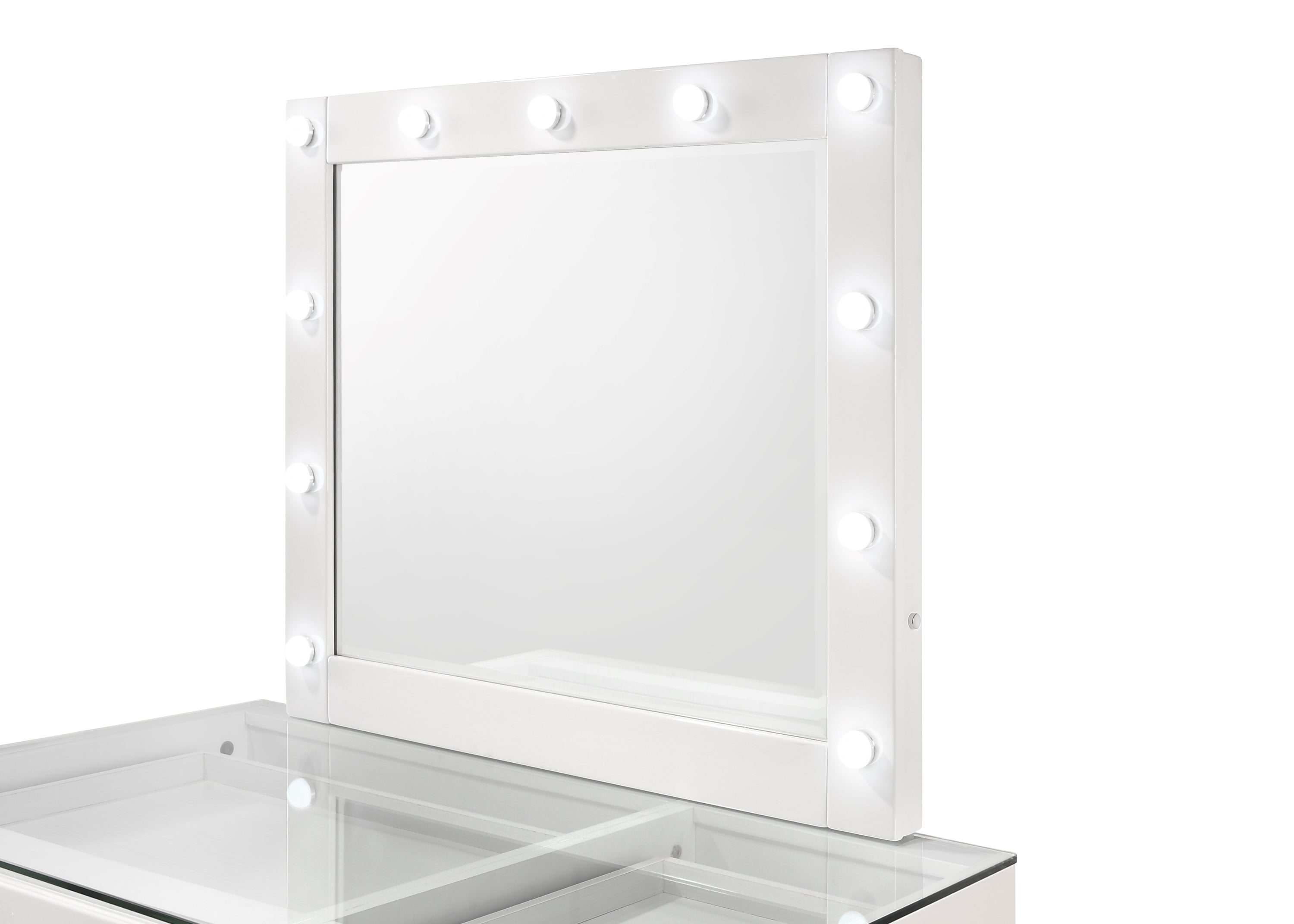 Morgan Glam Vanity High-Gloss White