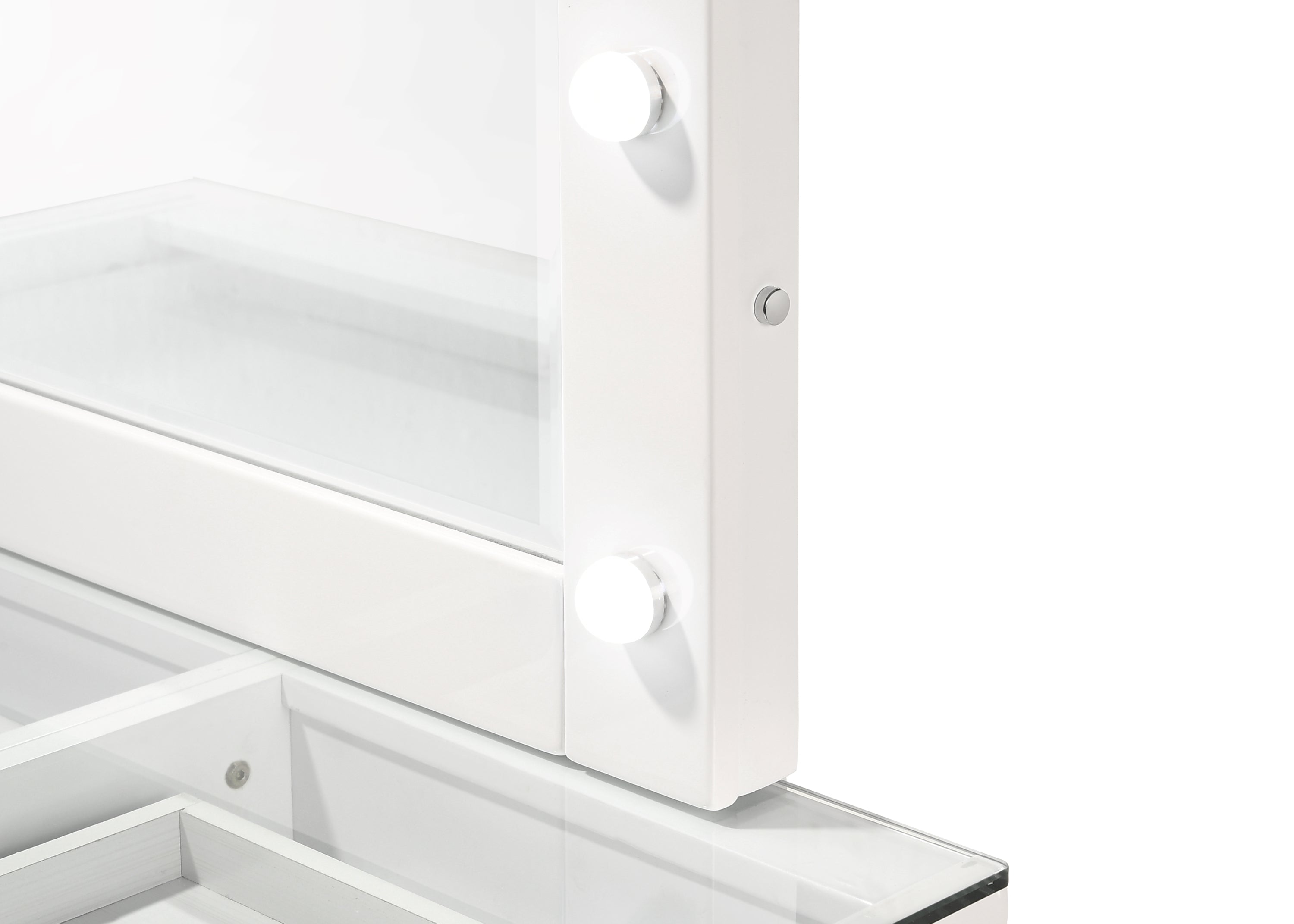 Morgan Glam Vanity High-Gloss White