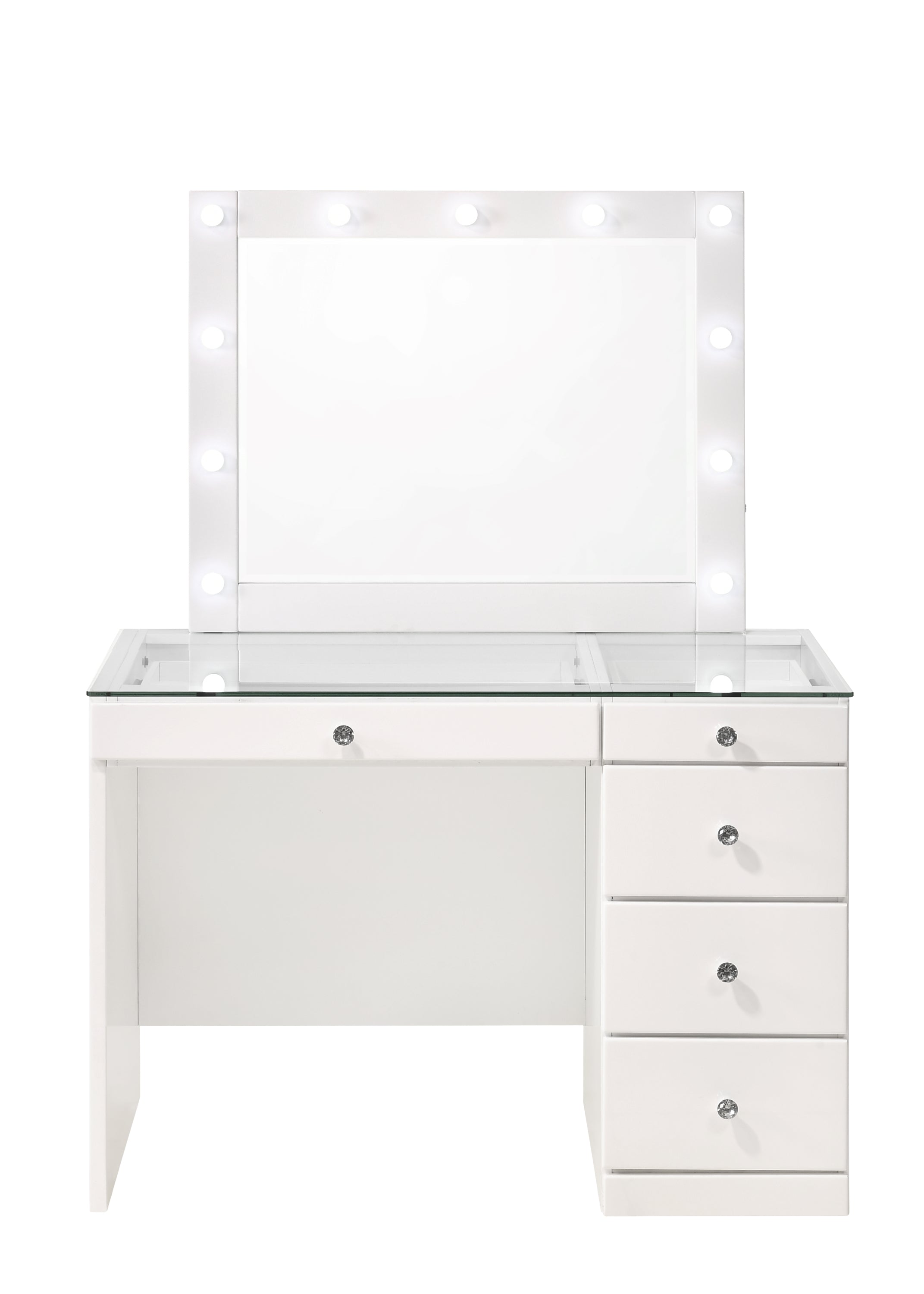 Morgan Glam Vanity High-Gloss White