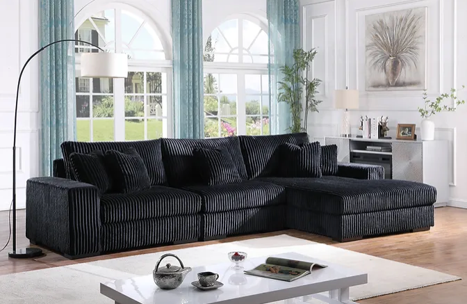The Sunday Sectional – Noir (3PC Option)
