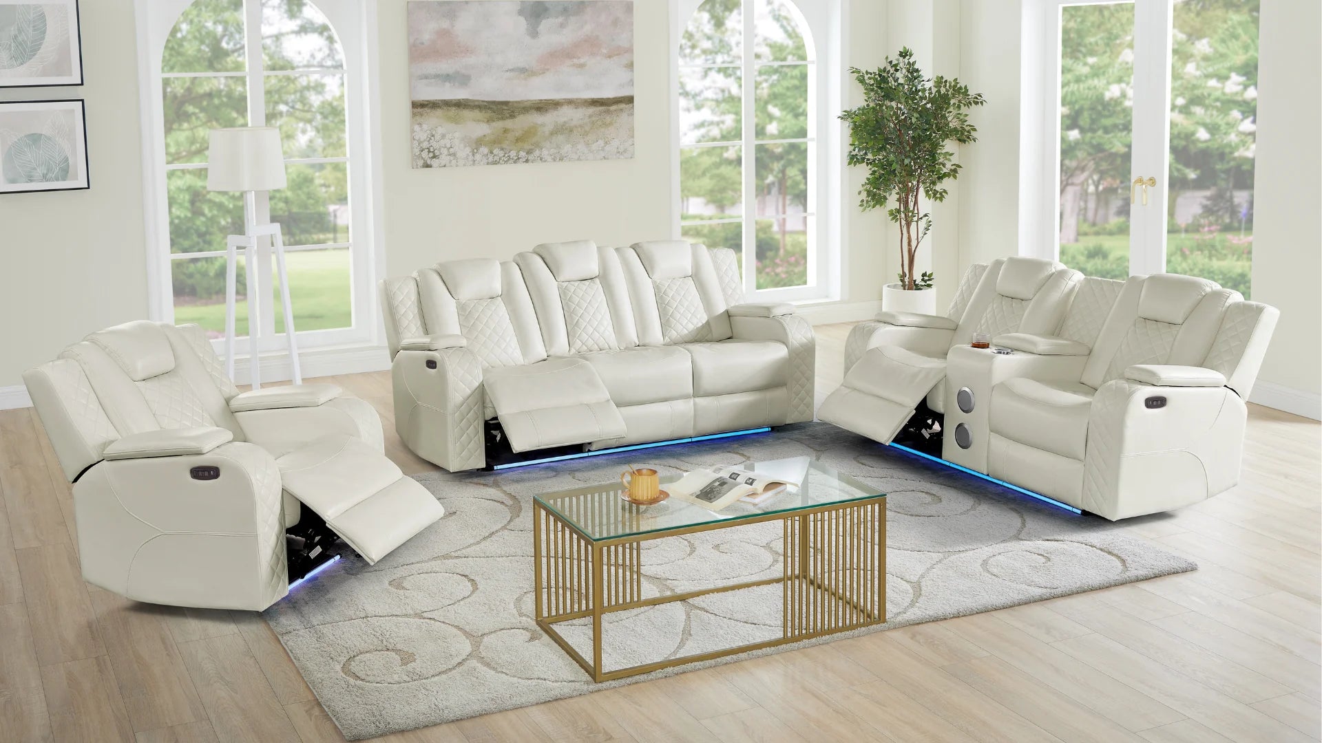 Eclipse (Sand) - 3PC Power Reclining Set