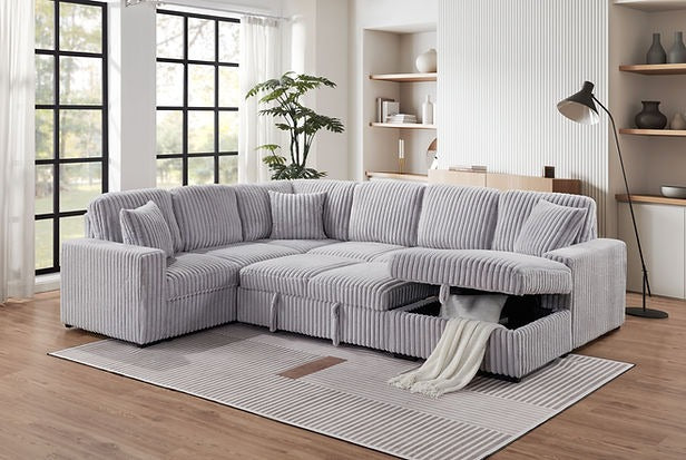 The Haven Sleeper Sectional – Stone