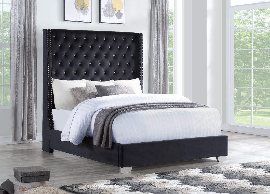 Beverly 6ft Black Velvet Bed Frame