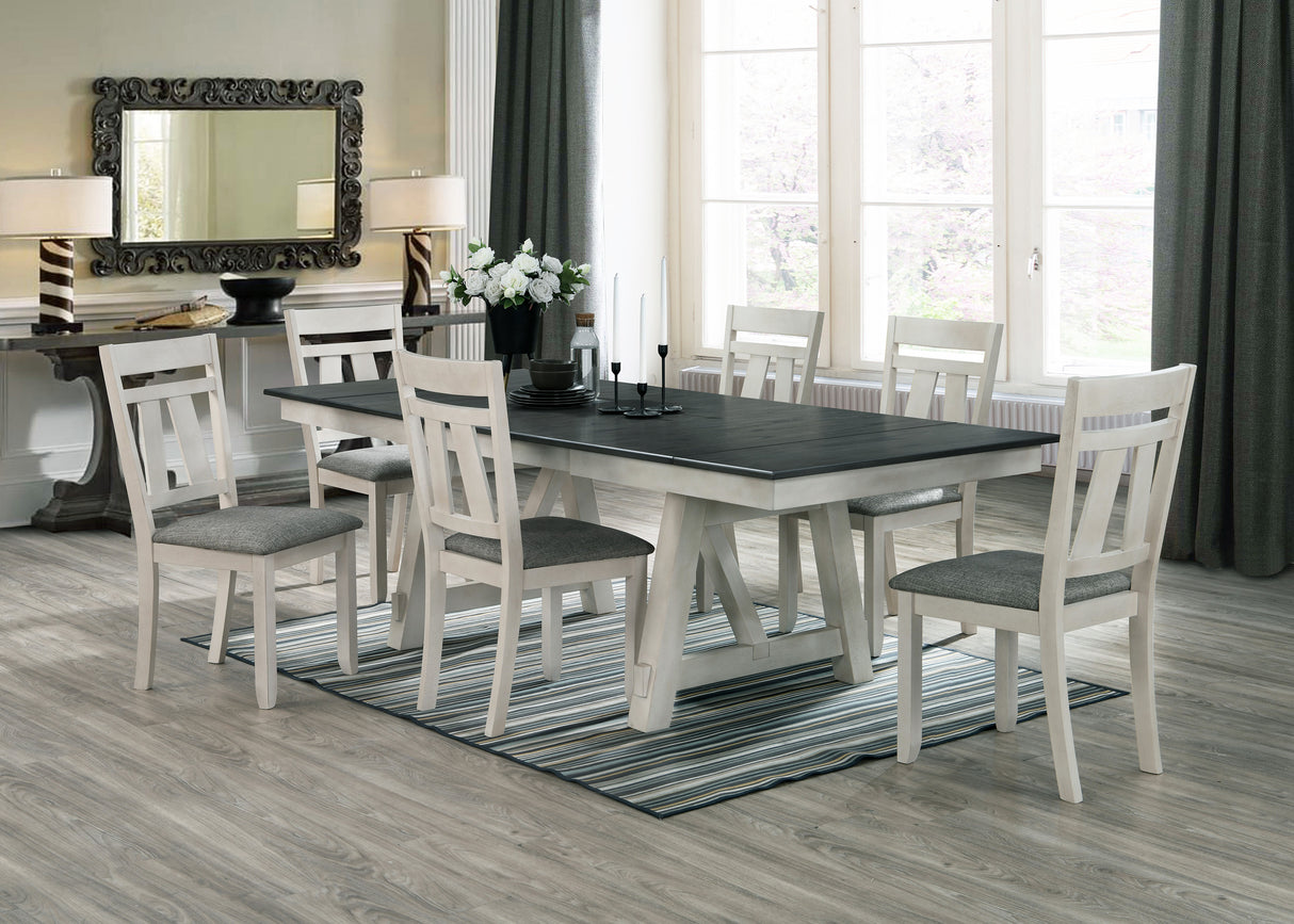 Maribelle Chalk Grey Table Height 5-Piece Dining Set