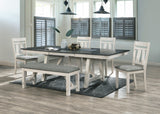 Maribelle Chalk Grey Table Height 5-Piece Dining Set
