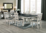 Maribelle Chalk Grey Table Height 5-Piece Dining Set