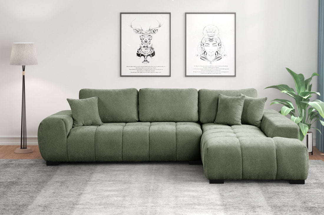 The Soho Sectional - Olive Green
