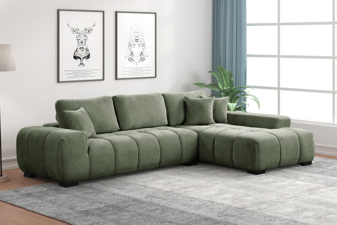 The Soho Sectional - Olive Green
