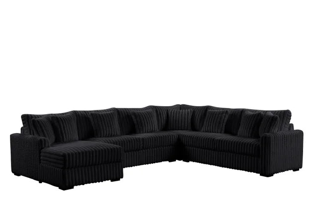 Obsidian Noir Black Oversized Sectional
