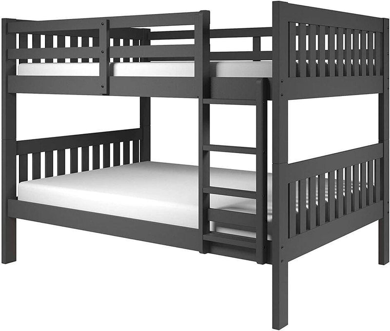 Full-Over-Full Gray Bunk Bed