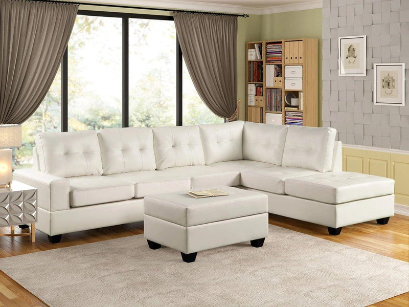 10Heights Reversible Sectional + Storage Ottoman Set