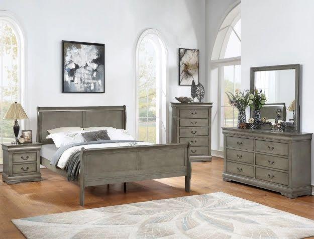 Louis Philip Grey Bedroom Set Collection