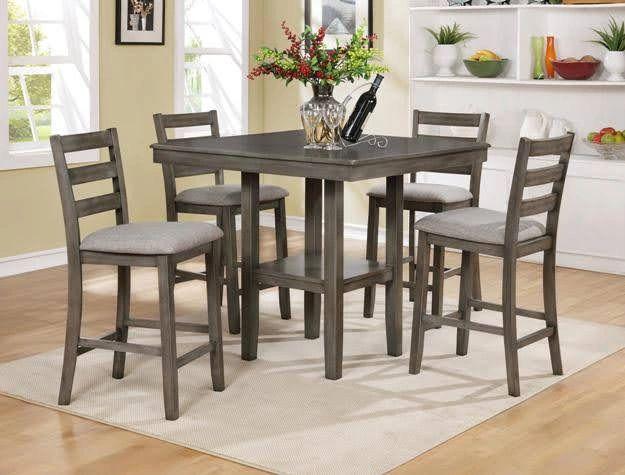 Tahoe Grey Pub Table 4 Chairs