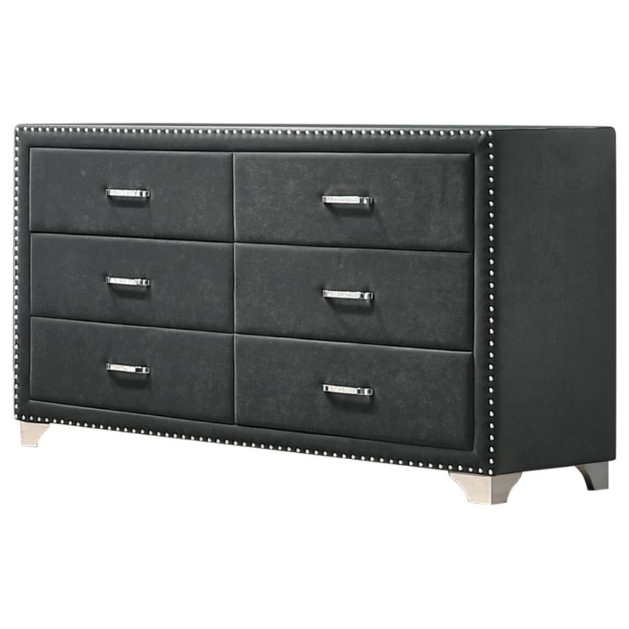 Melody Tufted Upholstered Bedroom Set Grey