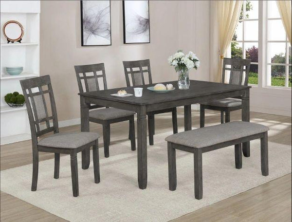 Paige Gray Table Height 6-Piece Dining Set