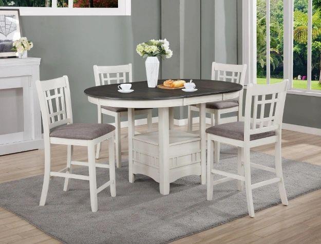 Hartwell Chalk Grey 5-Piece Dining Set