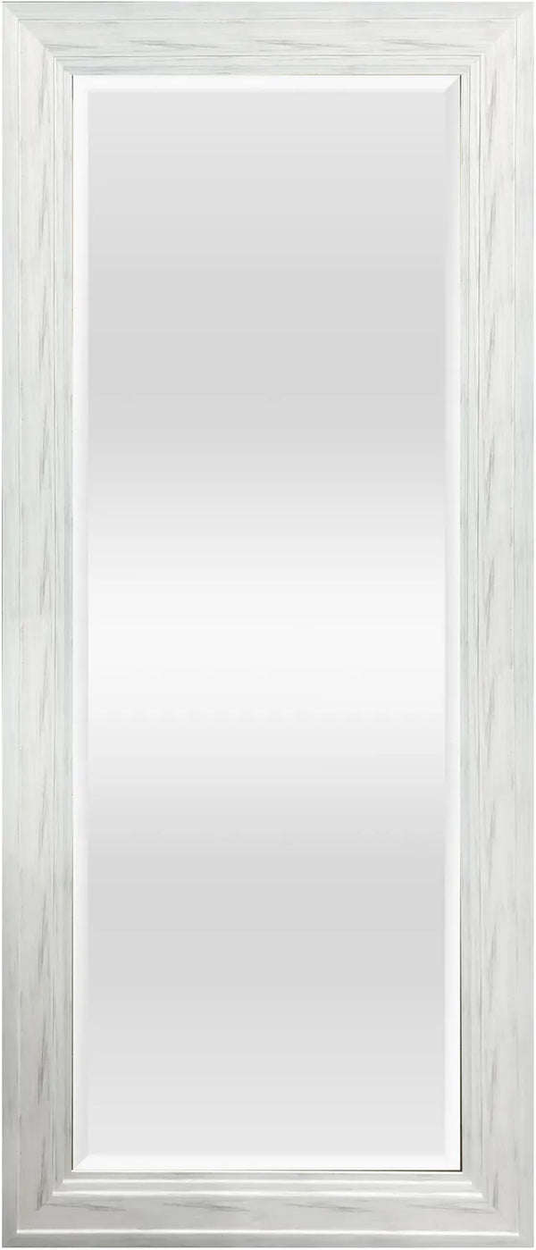 Antique White Floor Mirror