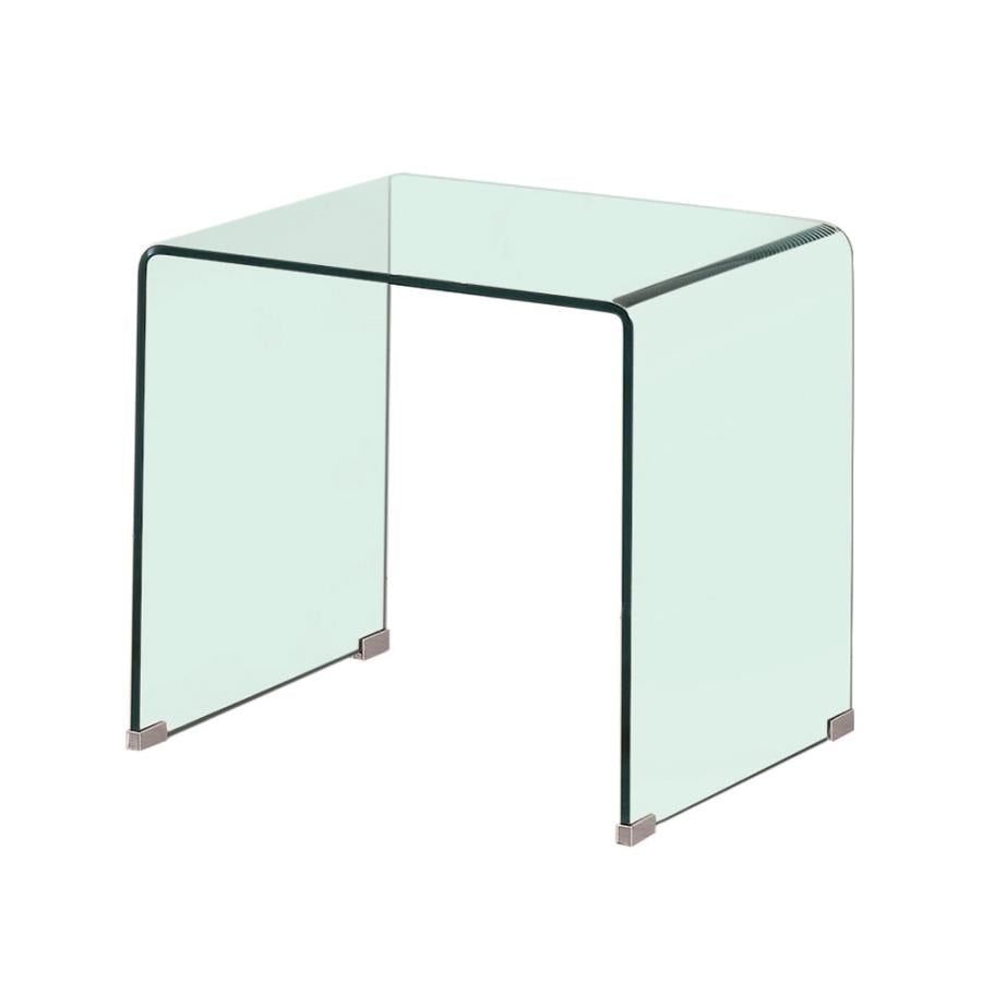 Square End Table Clear