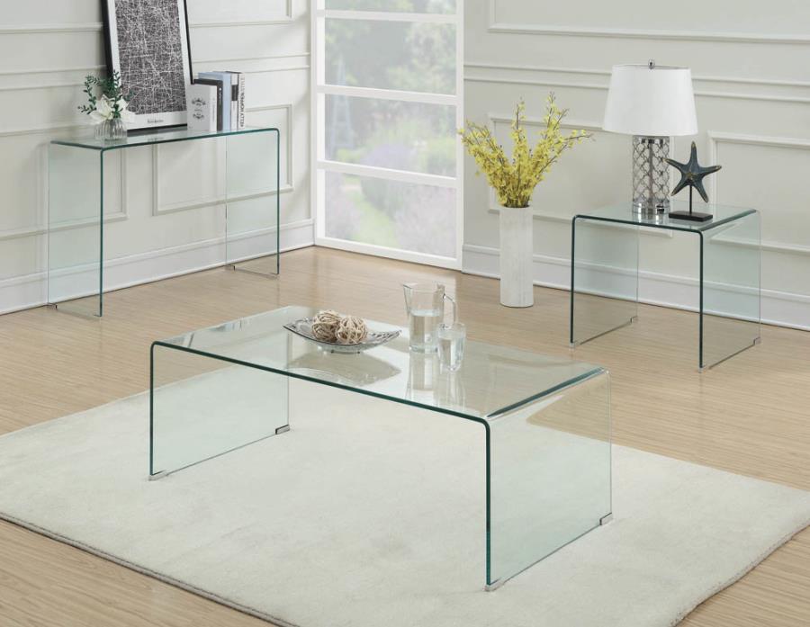 Square End Table Clear