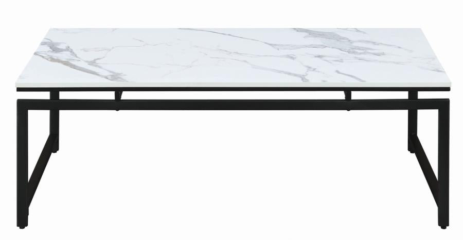 3-piece Occasional Set White and Dark Gunmetal