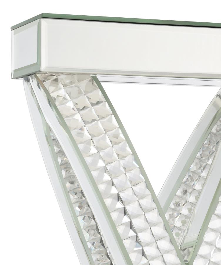 Table Lamp with Square Shade White and Mirror