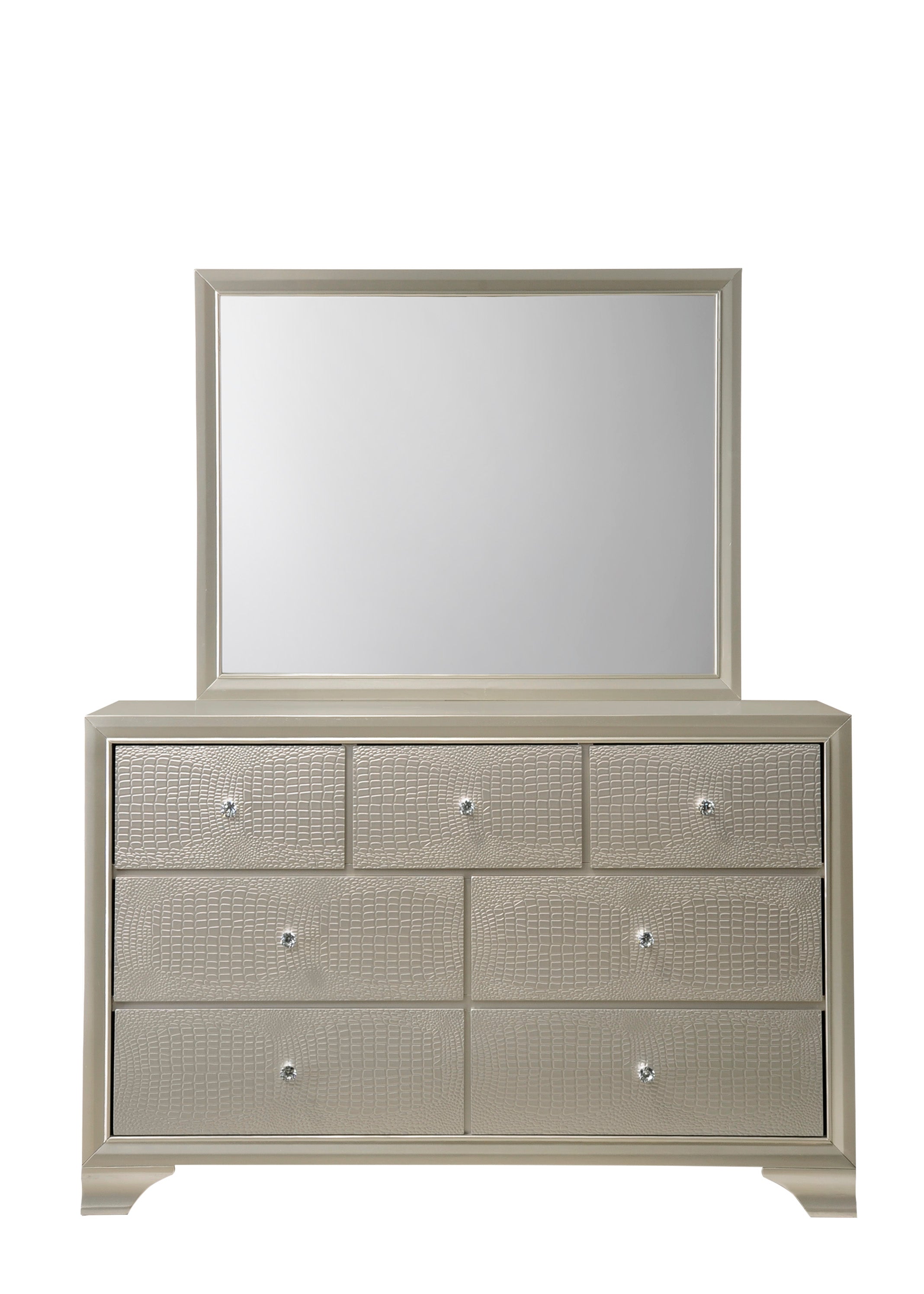 Lyssa Champagne Dresser&Mirror
