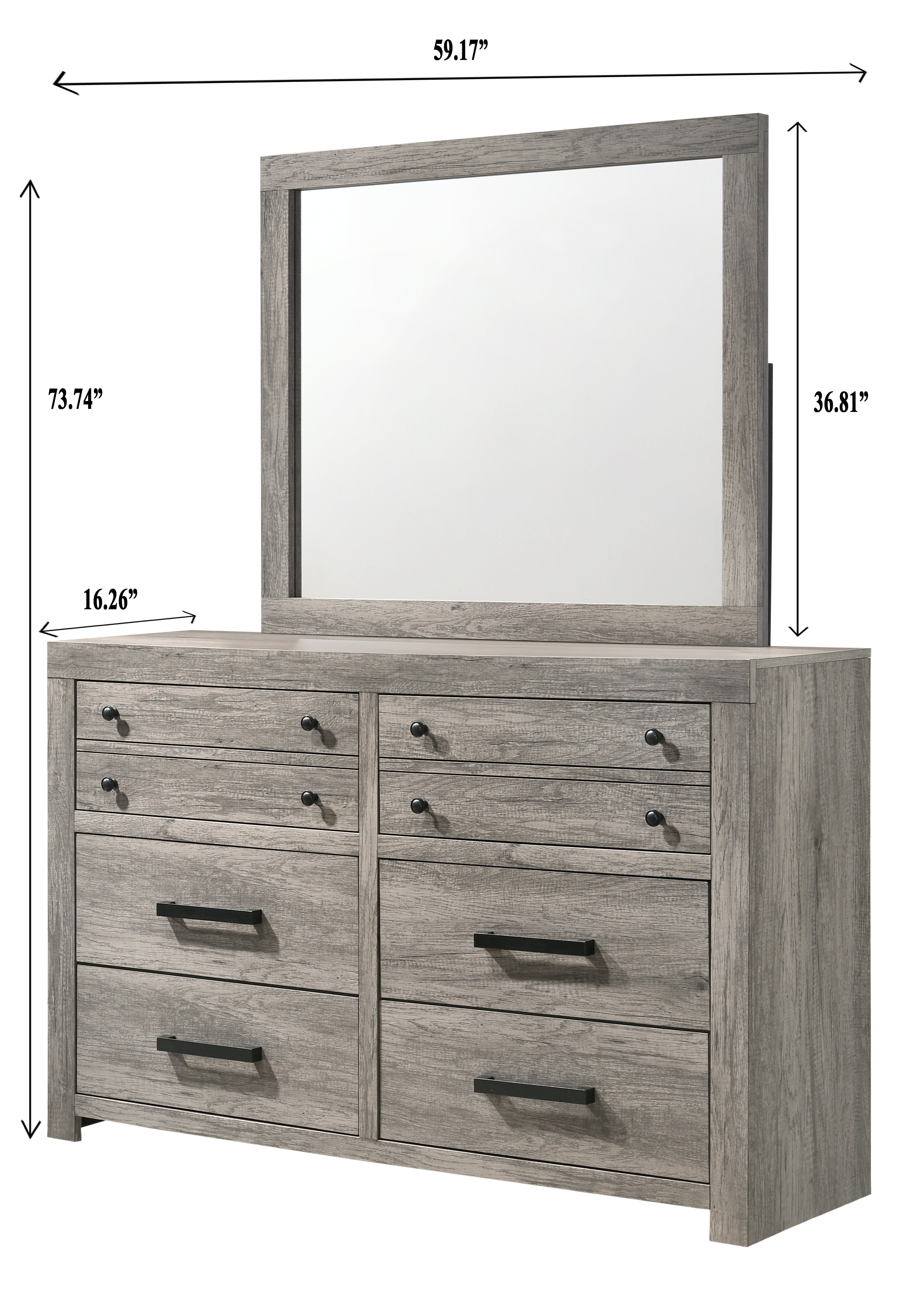 Tundra Grey Bedroom Set Collection