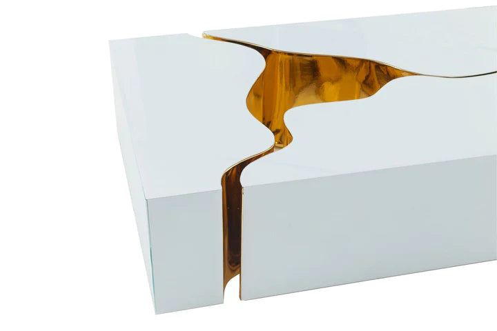 Dream White-Gold 3 Pc Coffee Table