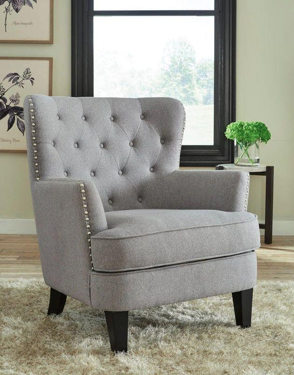 Ashley Grey Fabric Accent Chair