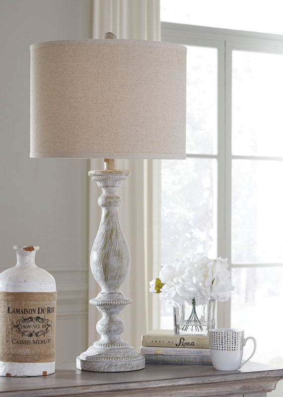 Whitewash Table Lamp