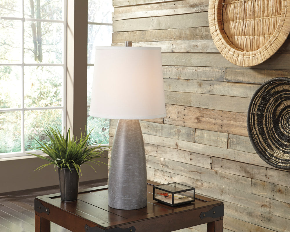 Gray Table Lamp