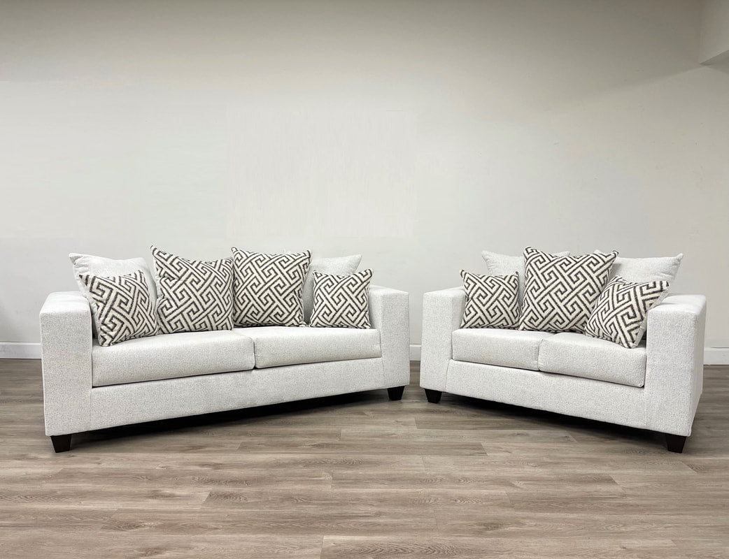 Stone Fabric Sofa & Loveseat Set