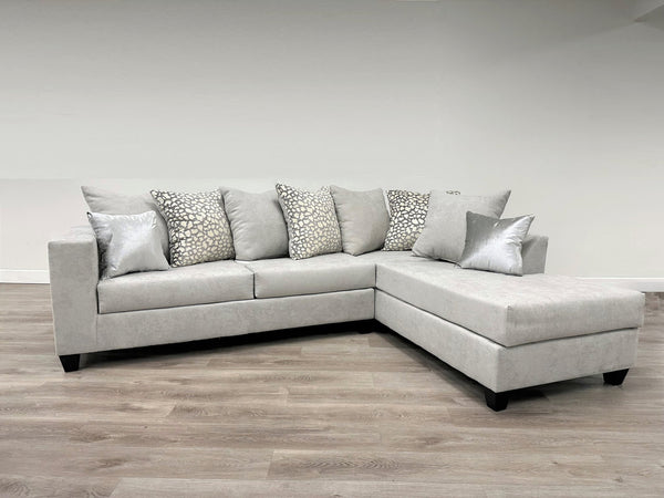 110 Sectional (Hollywood Silver)
