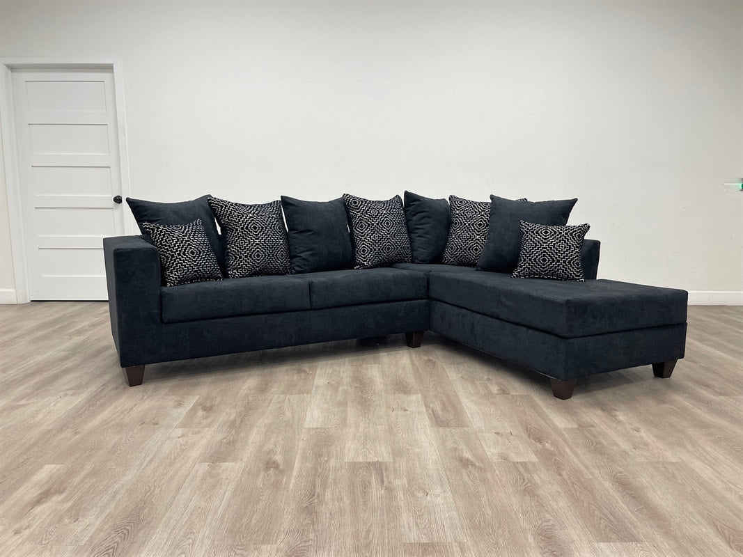 Black Fabric Sectional